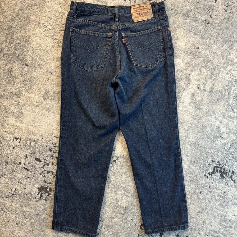 Vintage 90s Levi's 505 Straight Denim Jeans Dark Wash Size 33W 30L Short